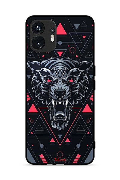Tolwak Nothing Phone (2) 5G Protective Case Cover Scrolling Wolf