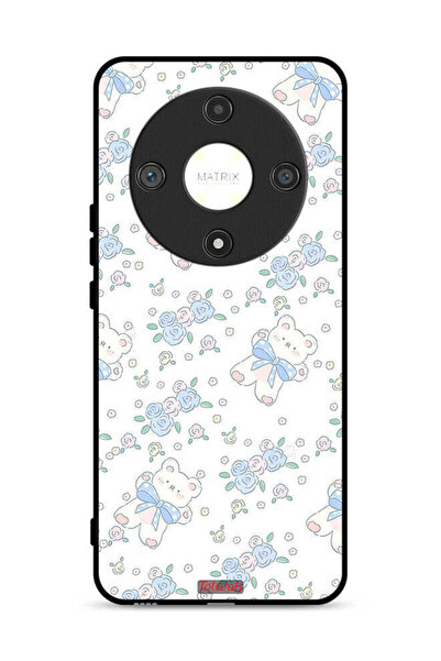 Tolwak غطاء حماية لهاتف Honor X9b 5G مع رمز دب تيدي لطيف وزهور