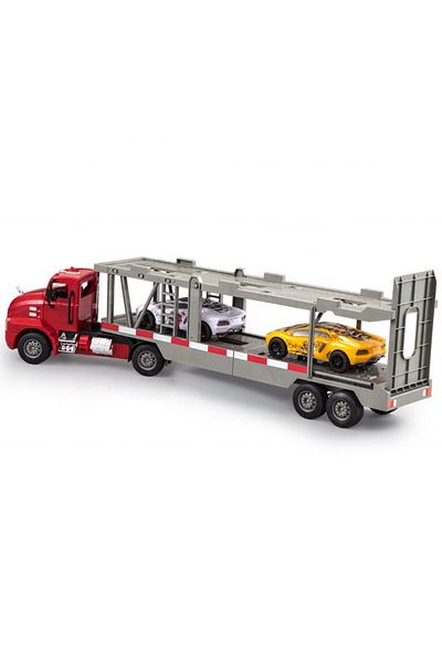 DOUBLE EAGLE Mack transport truck with 2 cars 1:26