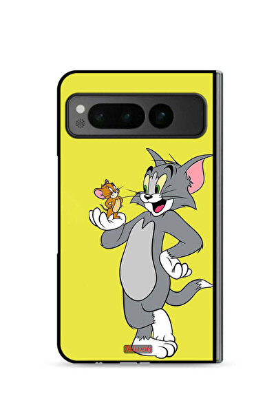 Tolwak غطاء حماية لجهاز جوجل بيكسل فولد 5G بتصميم توم وجيري