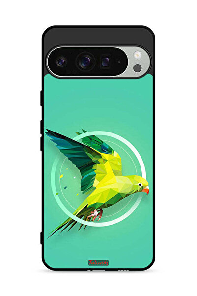 Tolwak غطاء حماية لجهاز Google Pixel 9 Pro بتصميم فن تجريدي ببغاء