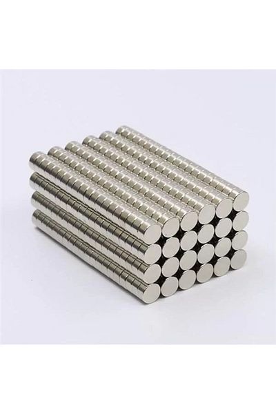 Mu Art Ahşap Round Neodymium Magnet Magnet - 6 mm Diameter - 3 mm Thickness - 8 Pieces