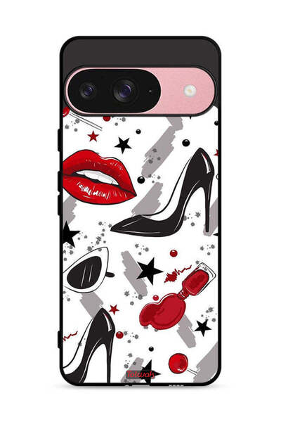 Tolwak غطاء حماية لجهاز جوجل بيكسل 9 بتصميم أحمر شفاه وحذاء