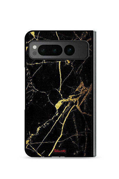 Tolwak غطاء حماية لهاتف جوجل بيكسل فولد 5G - رخامي متصدع