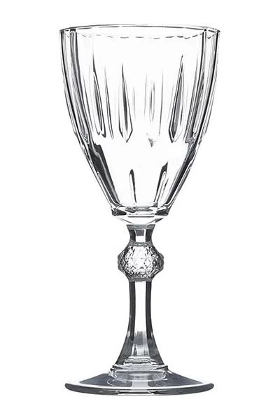yusuftex Paşabahçe 6-Piece Diamond Wine Glasses