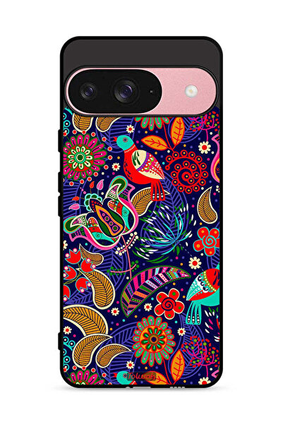 Tolwak غطاء حماية لجهاز Google Pixel 9 بنقشة طيور وزهور