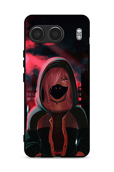 Tolwak غطاء حماية لهاتف OnePlus Nord 4 5G، رسمة فتاة ترتدي قناعًا