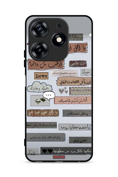Tolwak غطاء حماية لهاتف تكنو سبارك 10 برو 4G بعبارات حب عربية