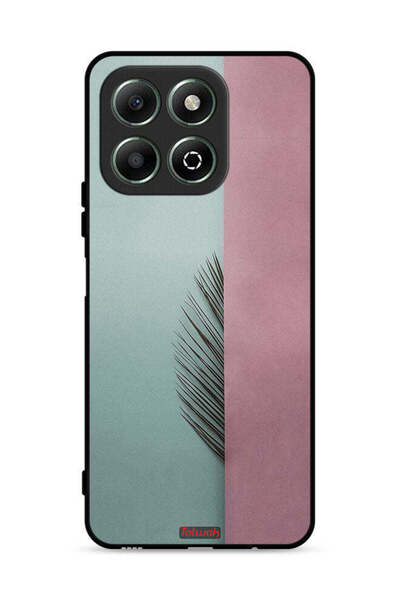 Tolwak غطاء حماية لهاتف Honor X6b 4G بتصميم نصف أوراق