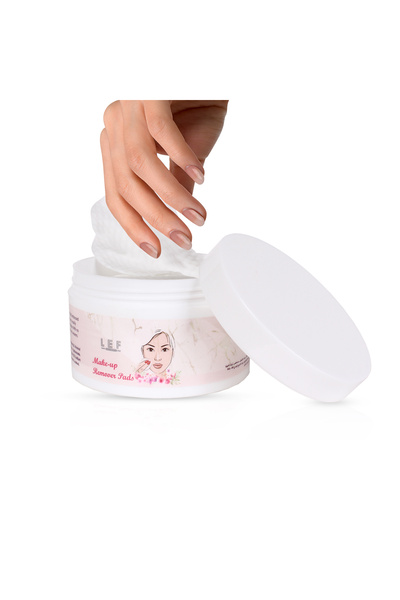 LEF COSMETICS ليف مسحات قطنيه مرطبه للإزالة الفورية للمكياج | 50PC