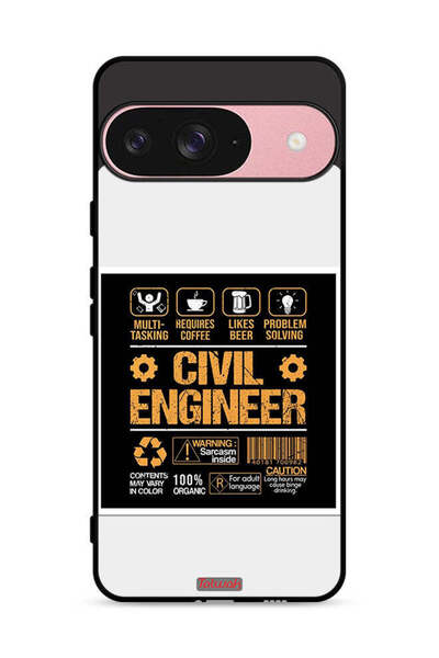 Tolwak غطاء حماية لجهاز Google Pixel 9 - ملصق مهندس مدني