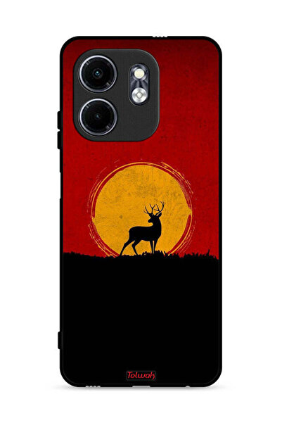 Tolwak غطاء حماية لهاتف Infinix Hot 50i 4G بتصميم غزال وقمر