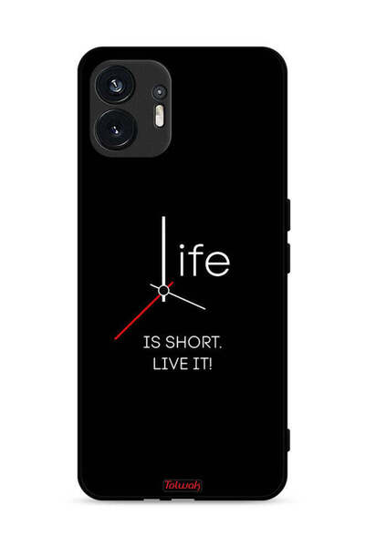Tolwak Nothing Phone (2) 5G Protective Case Cover Life Is Short Live It