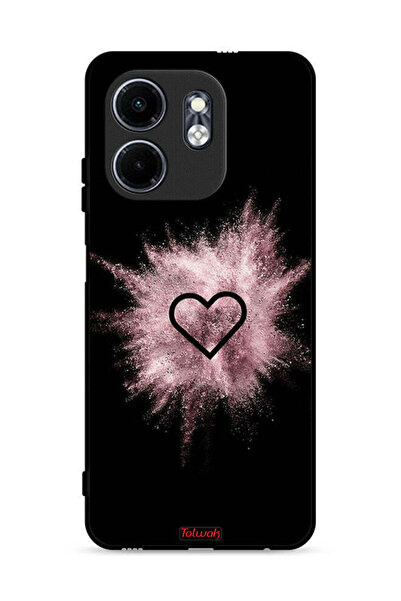 Tolwak غطاء حماية لهاتف إنفينيكس سمارت 9 4G بتصميم قلب لامع