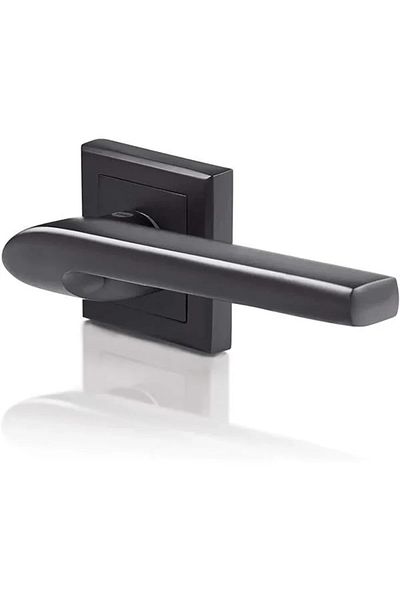 Mu Art Ahşap Siena Series 35-Zr-8X8-A002-Kt-56-11, Room Type Handle with Rosette, Black Matte Finish, Parts