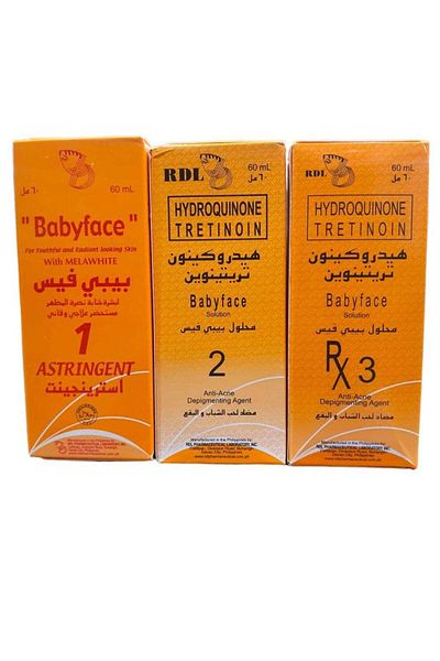 Babyface Baby Face Set Hydroquinone Clear Tretinoin Solution 60ml