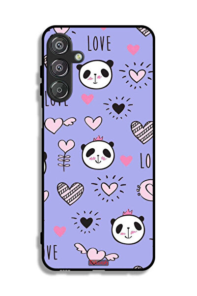 Tolwak Samsung Galaxy F16 5G Protective Case Cover Love And Panda Doodle