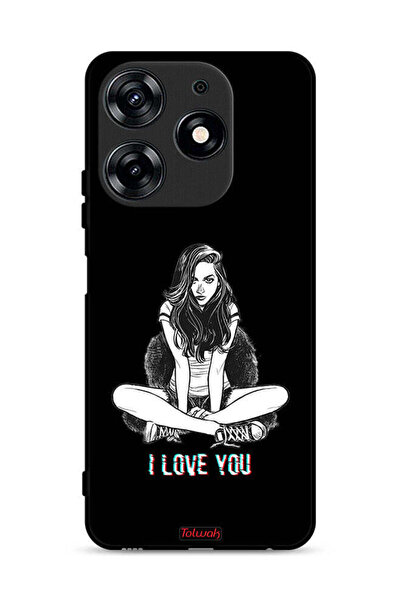 Tolwak غطاء حماية لهاتف تكنو سبارك 10 برو 4G بطبعة "أحبك"