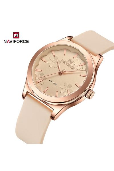 Naviforce Elegant Analog Watch with Stylish Dial Design Durable Strap Water Resistant Timepiece for Everyday