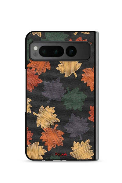 Tolwak غطاء حماية لهاتف Google Pixel Fold 5G برسومات أوراق الخريف
