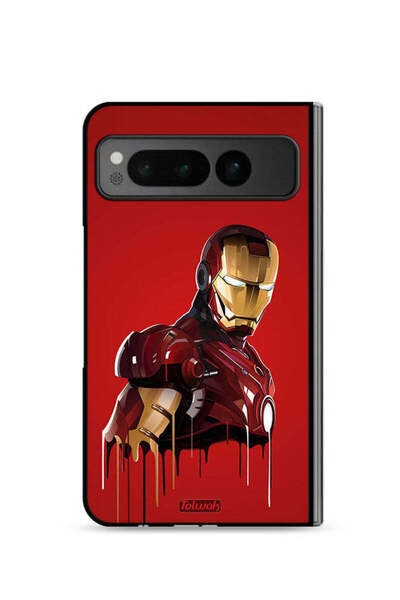 Tolwak غطاء حماية لهاتف جوجل بيكسل فولد 5G برسومات الرجل الحديدي