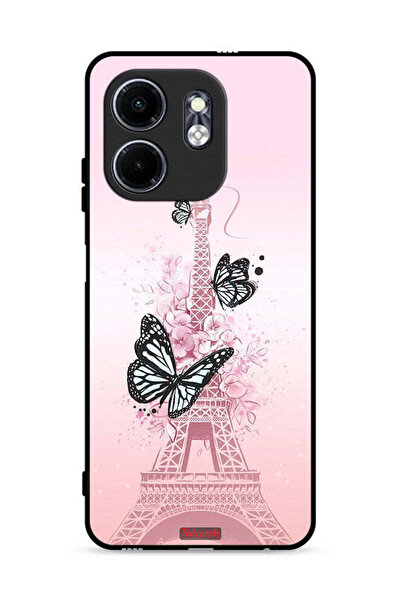 Tolwak غطاء حماية لهاتف إنفينيكس سمارت 9 4G بنقشة فراشات على برج إيفل