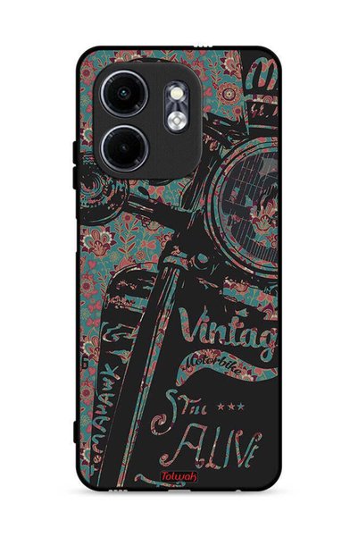 Tolwak Infinix Hot 50i 4G Protective Case Cover Vintage Motorbike