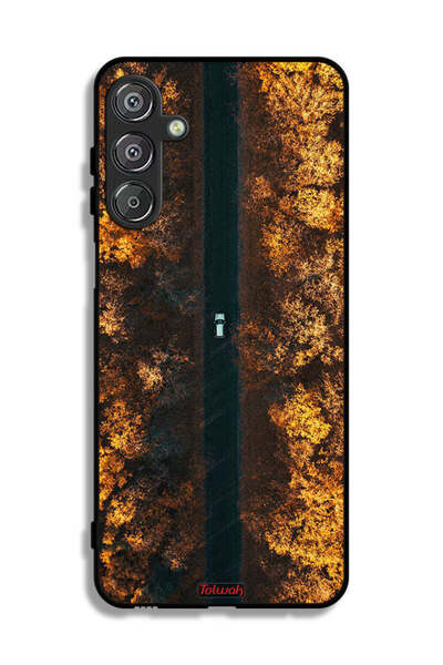 Tolwak غطاء حماية لهاتف سامسونج جالكسي A16 بتصميم طريق في أشجار الخريف