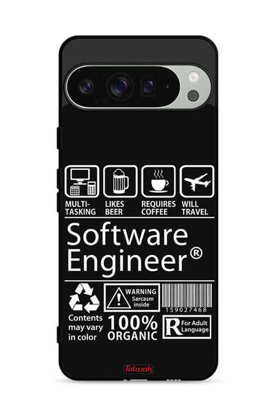 Tolwak غطاء حماية لجهاز Google Pixel 9 Pro، ملصق مهندس برمجيات