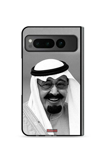 Tolwak غطاء حماية لهاتف جوجل بيكسل فولد 5G صورة الملك عبدالله مبتسماً