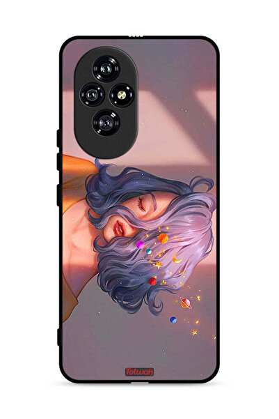 Tolwak غطاء حماية لهاتف Honor 200 5G برسومات فتاة وفضاء