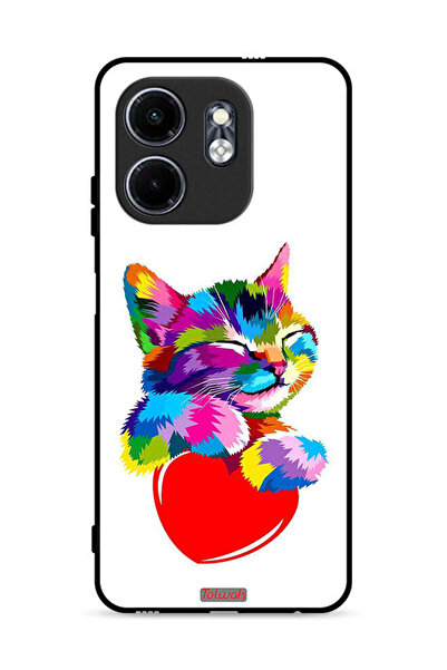 Tolwak غطاء حماية لهاتف إنفينيكس سمارت 9 4G بتصميم قطة ملونة