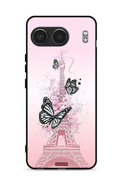 Tolwak غطاء حماية لهاتف OnePlus Nord 4 5G بنقشة فراشات على برج إيفل