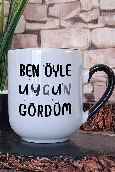 qoeuyl boutique I Looked so Suitable Text Printed Fun Gift Black Premium Mug with Inside and Handle