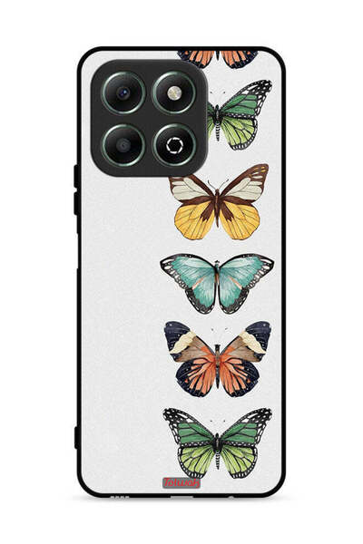 Tolwak غطاء حماية لهاتف Honor X6b 4G بنقشة أربع فراشات