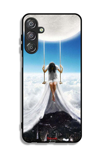 Tolwak Samsung Galaxy M16 5G Protective Case Cover Moon Clouds Town Art
