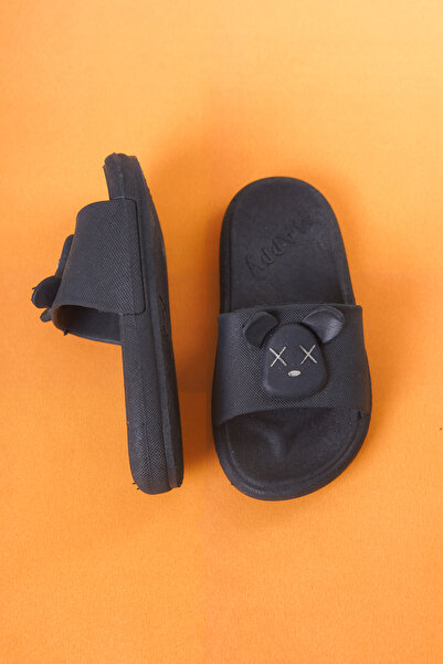 Craftique Lacivert Erkek Çocuk Terlik Kaydırmaz Tabanlı Hayvan Figürlü Kreş Havuz Günlük Yaz Ayakkabı