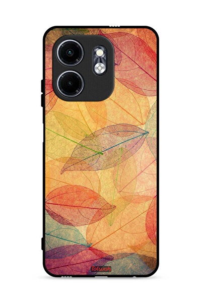 Tolwak غطاء حماية لهاتف Infinix Hot 50i 4G بنقشة أوراق فنية رقمية تجريدية