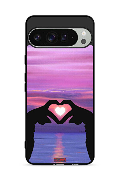 Tolwak غطاء حماية لجهاز Google Pixel 9 Pro XL بتصميم قلب وقمر
