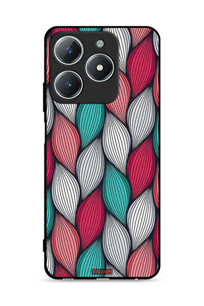 Tolwak غطاء حماية بنقشة ريش لهاتف Realme C63 4G