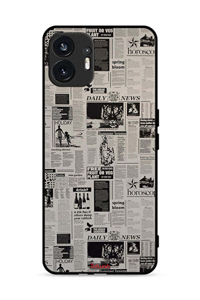 Tolwak Nothing Phone (2) 5G Protective Case Cover Newspaper Recording