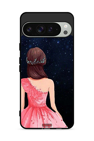 Tolwak غطاء حماية لهاتف Google Pixel 9 Pro بتصميم فتاة وقمر