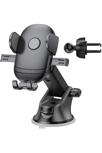 Mu Art Ahşap 2 In1 Dashboard and Vent In-Car Phone Holder Black Both for Honeycomb