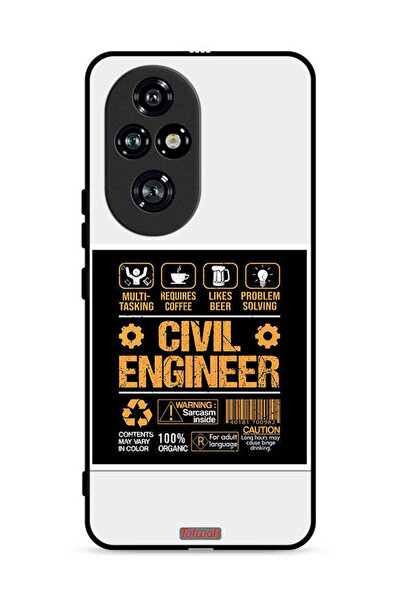 Tolwak غطاء حماية لهاتف Honor 200 Pro 5G، ملصق مهندس مدني