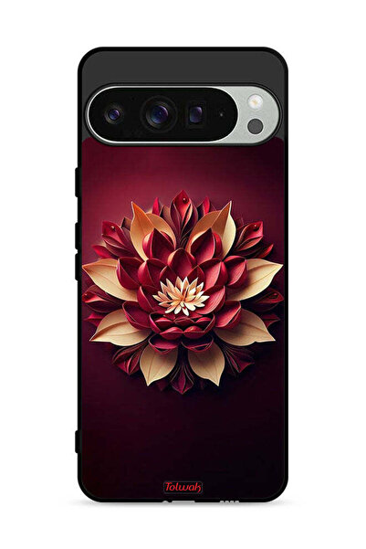 Tolwak غطاء حماية لجهاز Google Pixel 9 Pro بتصميم زهور تجريدية