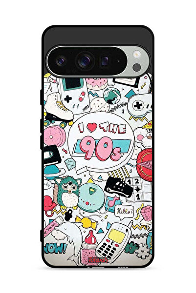 Tolwak غطاء حماية لجهاز Google Pixel 9 Pro - أحب التسعينيات