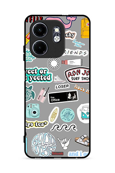 Tolwak غطاء حماية لهاتف إنفينيكس سمارت 9 4G بملصقات Good Vibes