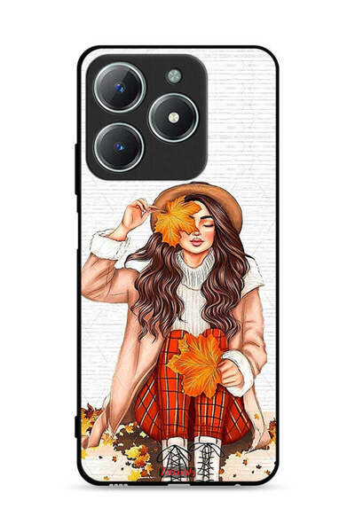 Tolwak غطاء حماية لهاتف Realme C63 4G يحمل صورة أوراق الخريف