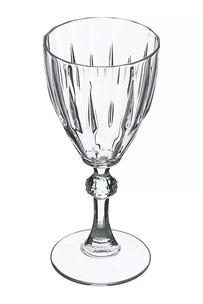 yusuftex Paşabahçe 6-Piece Diamond Wine Glasses