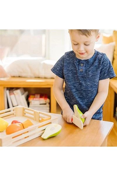 STOREMAX & Doug Wooden Cut Play Fruits